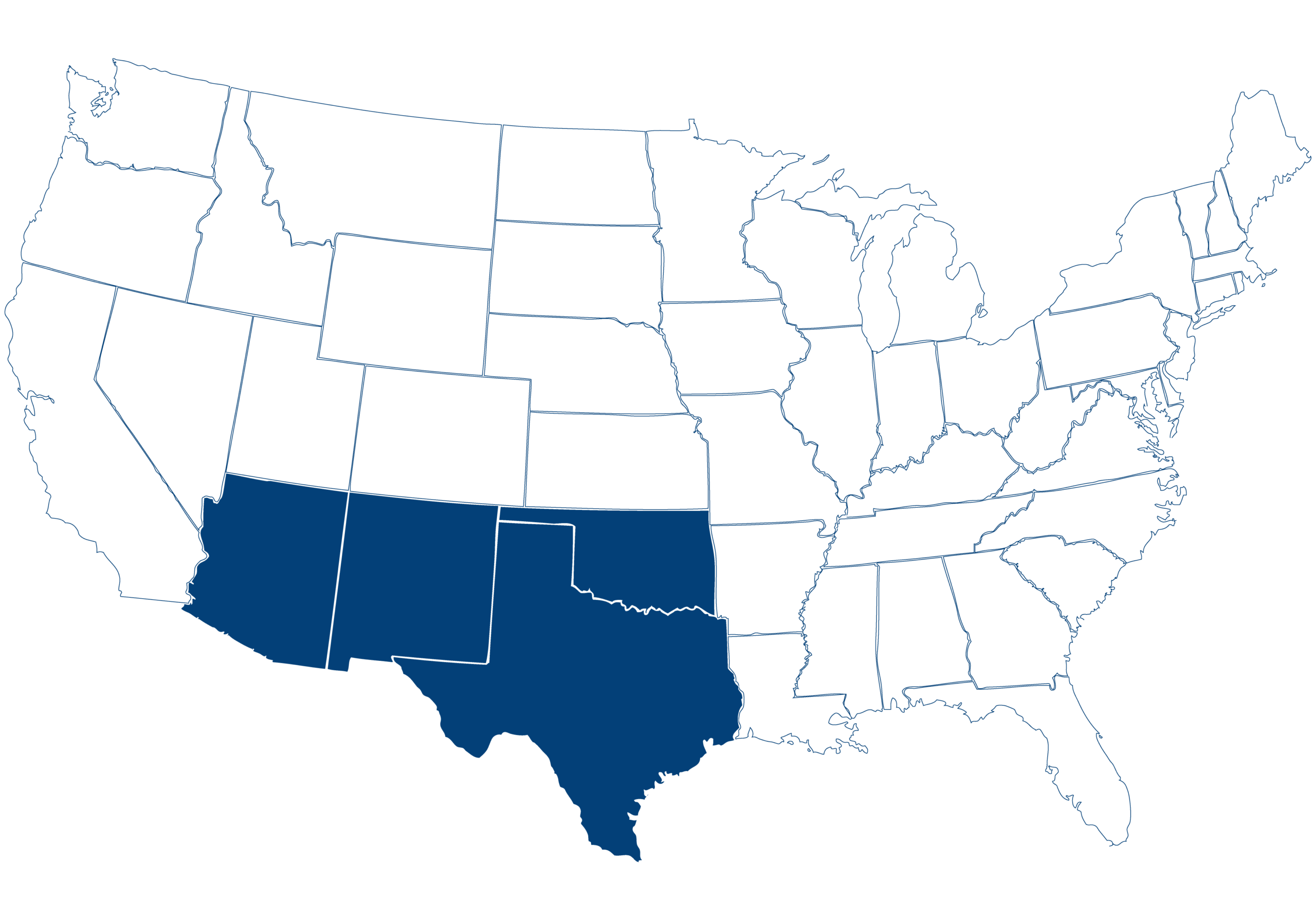 USA Southwest Map